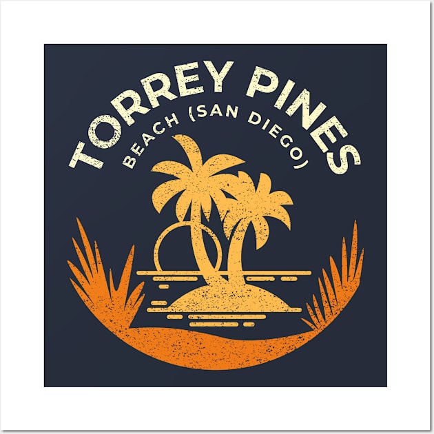 Torrey Pines Beach San Diego California Vacation Resort Vintage Wall Art by Inspire Enclave